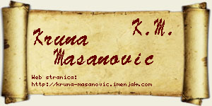 Kruna Mašanović vizit kartica